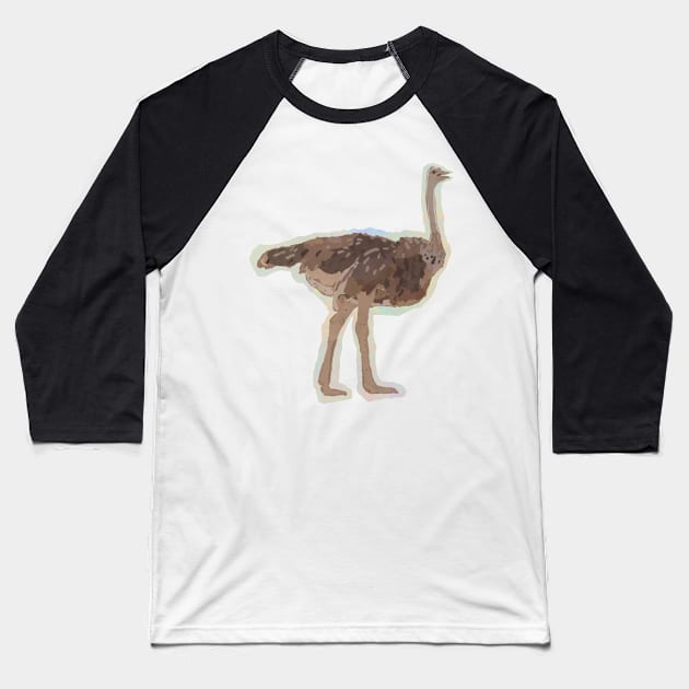 Allegedly - Ostrich Baseball T-Shirt by Lsutton4